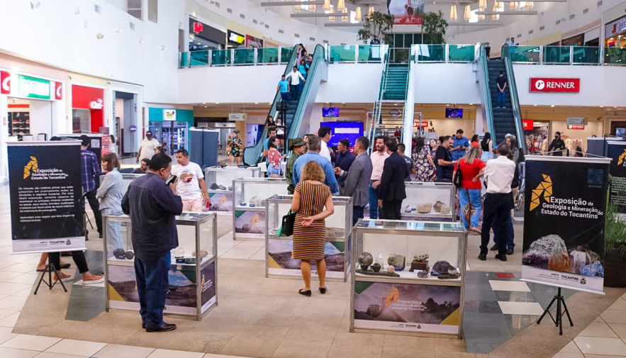 Ameto realiza Exposição de Geologia e Mineração no Capim Dourado Shopping em Palmas