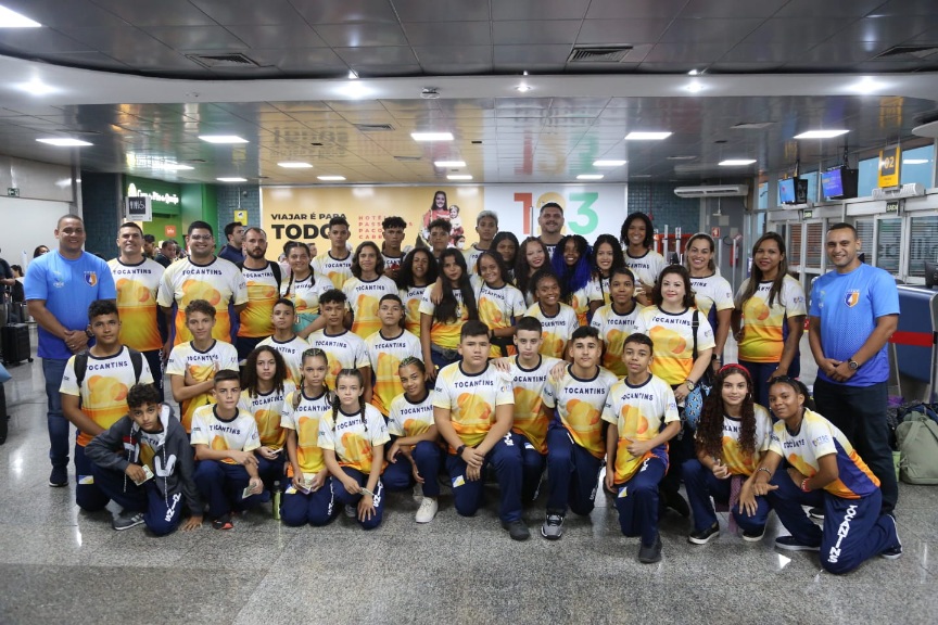 Primeiros estudantes-atletas do Tocantins embarcam para o Rio de Janeiro para os Jogos Escolares Brasileiros 2022