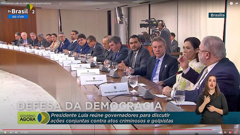 Wanderlei Barbosa participa de reunião pela democracia com Presidente e governadores em Brasília