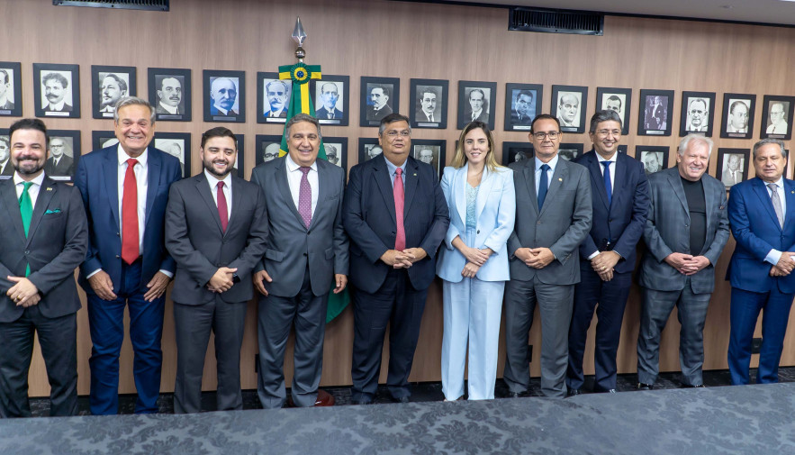 Em Brasília, vice-governador Laurez Moreira reúne-se com ministro do STF, Luís Roberto Barroso, e ministro da Justiça, Flávio Dino