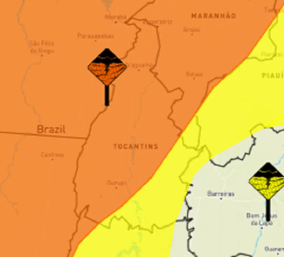 Tocantins tem previsão de carnaval chuvoso com dois alertas de tempestade do Inmet