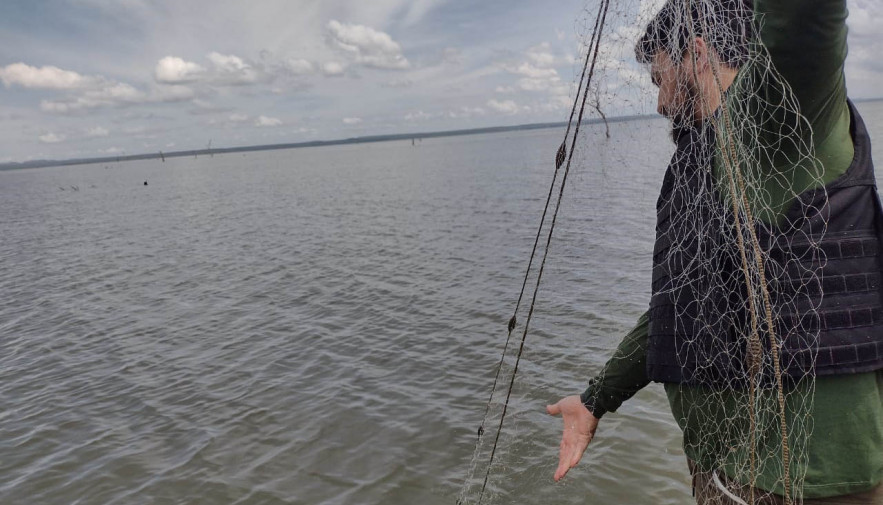 Naturatins recolhe redes e pescado em ação fiscalizatória