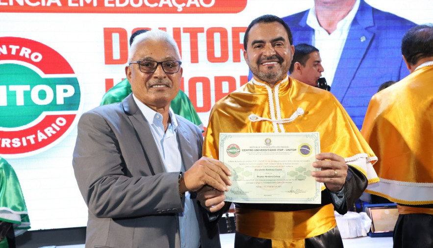 Governador Wanderlei Barbosa recebe título de Doutor Honoris Causa por serviços prestados em prol da educação e desenvolvimento da ciência no Tocantins