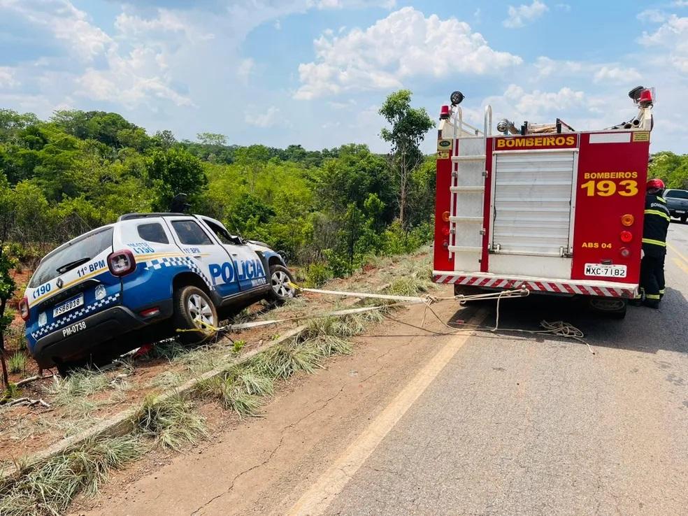 Soldado morre e outro militar fica ferido após viatura capotar no sudeste do Tocantins